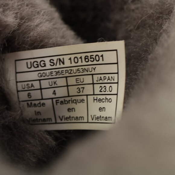 UGG Womens Mini Bailey Bow Boots Size 6 Gray Suede Sherpa Shearling Short Bootie - Picture 15 of 16